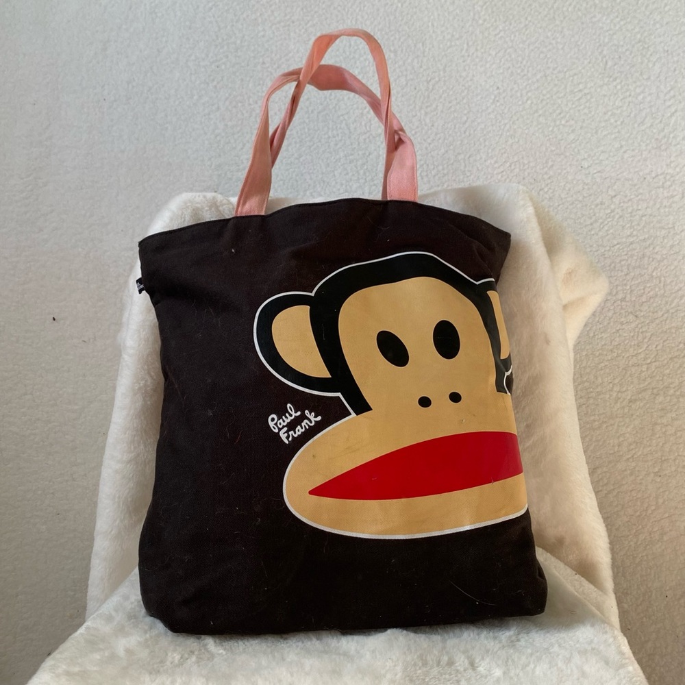 Paul Frank Black Canvas Tote vintage 2009